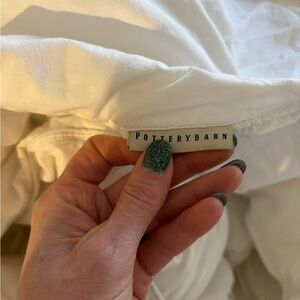 Pottery Barn White Down Comforter- Classic White